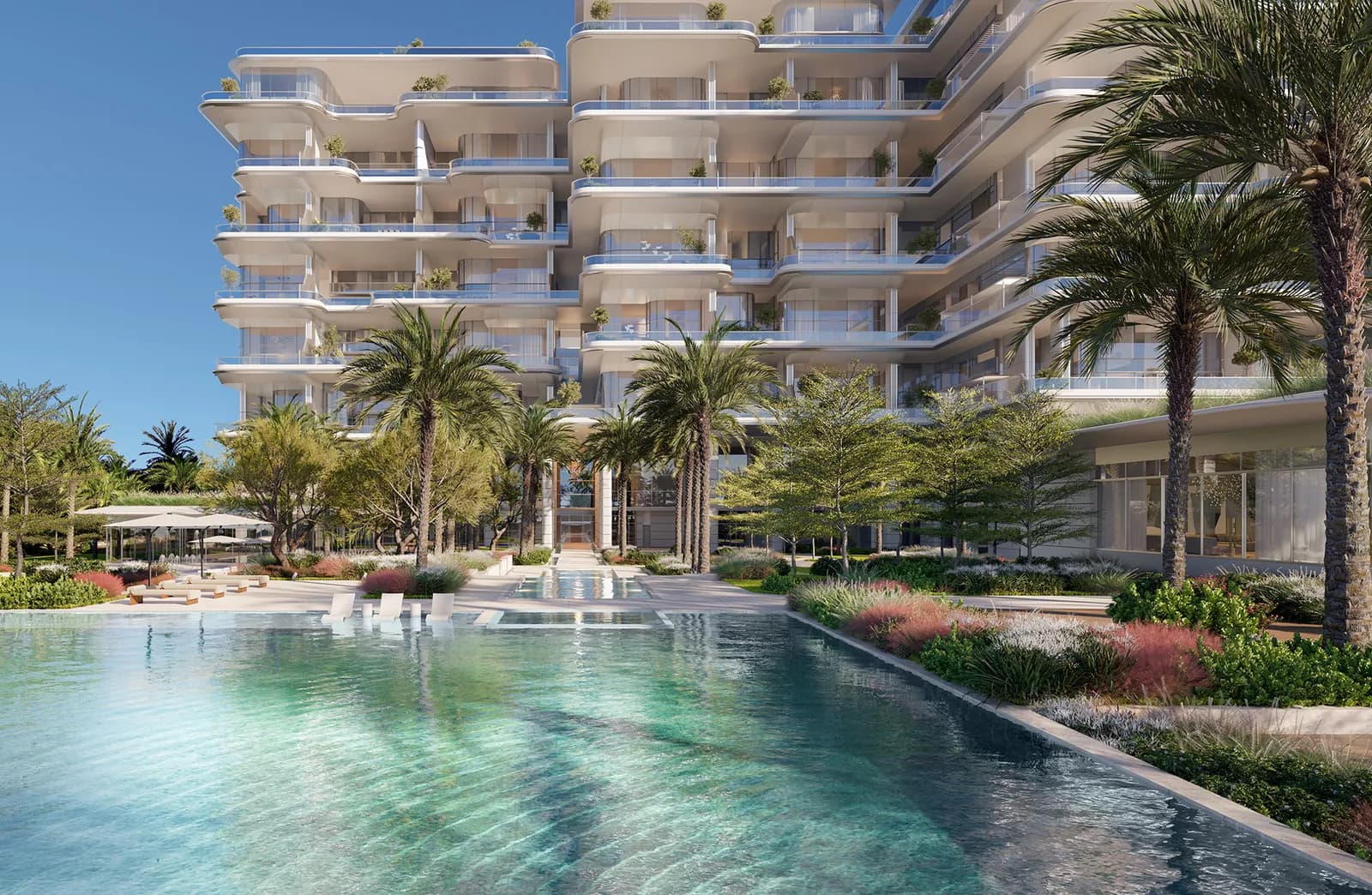 ORLA resort pool and landscaped gardens