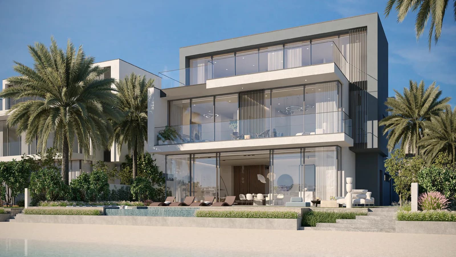 Contemporary beachfront villa on Palm Jebel Ali